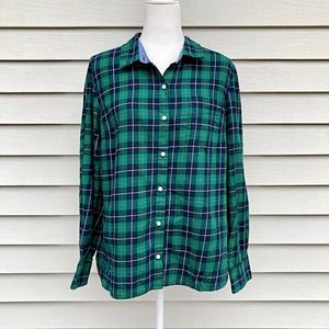 Tommy Hilfiger Plaid Button Down Shirt Size Large